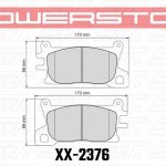 Колодки тормозные 36-2376 PowerStop Z36 передние GENESIS G80; GV80