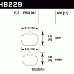 Колодки тормозные HB229D.580 HAWK ER-1