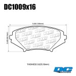 Колодки тормозные DC1009E16 DC Brakes RT.2, Mazda RX-8 передние