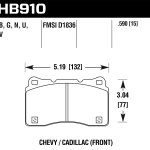 Колодки тормозные HB910G.590 DTC-60 передние Lancer Evo V-X; SUBARU WRX STI; MEGAN RS; TESLA S, X