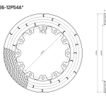 Ротор тормозного диска 378*36mm, DC Brakes DC37836-12P54A, (378*35,5mm)