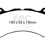 Колодки тормозные DP51983NDX EBC Bluestuff передние NISSAN Skyline GTR R35 2008-> ; HPB тип 6;