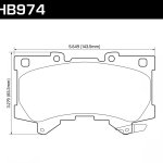 Колодки тормозные HB974P.704 HAWK SuperDuty передние Toyota LC300; Land Cruiser 300
