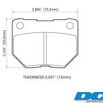 Колодки тормозные DC0461P15 DC Brakes Street STR.S+, задние SUBARU Impreza WRX