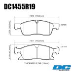 Колодки тормозные DC1455R19 DC Brakes Street HD+, передние Jeep Grand Cherokee WK2/Dodge Durango 2