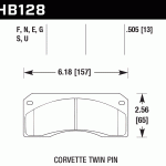 Колодки тормозные HB128D.505 HAWK ER-1