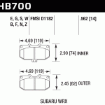 Колодки тормозные HB700D.562 HAWK ER-1