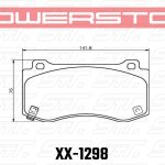 Колодки тормозные 26-1298 PowerStop Z26 передние Jeep Cherokee SRT8 2006-2010