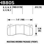 Колодки тормозные HB805U.615 HAWK DTC-70 перед FORD MUSTANG BREMBO PACKAGE 2015->