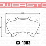 Колодки тормозные 36-1303 PowerStop Z36 передние LEXUS LX570, LX450D, TOYOTA LC200, Tundra