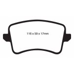 Колодки тормозные DP41988R EBC Yellowstuff DC1386; задн. AUDI A5, A4, Q5, A6, A7, A8