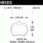 Колодки тормозные HB123D.535 HAWK ER-1