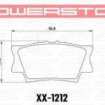 Колодки тормозные 23-1212 PowerStop Z23 задние TOYOTA CAMRY 2007-2018 / RAV 4 2005->