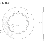 Ротор тормозного диска 365*34mm, DC Brakes DC36534-10H66A, H крепеж