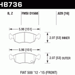 Колодки тормозные HB736D.629 HAWK ER-1