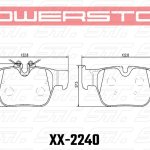 Колодки тормозные 23-2240 PowerStop Z23 задние BMW 1 F40; X2 F39; MINI COUNTRYMAN F60; CLUBMAN F54