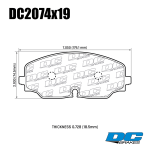 Колодки тормозные DC2074R19 DC brakes Street HD+ передние VW TERAMONT, ATLAS