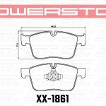 Колодки тормозные 23-1861 PowerStop Z23 передние RANGE ROVER VELAR; JAGUAR F-PACE; I-PACE; XE; XF