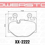 Колодки тормозные 23-2222 PowerStop Z23 передние BMW 5 G60; X3 G45 (348*30)