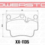 Колодки тормозные 23-1135 PowerStop Z23 передние Porsche 911 (997), Boxster 2008-2011; Cayman 2005-2