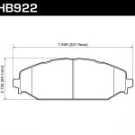 Колодки тормозные HB922P.765 HAWK SuperDuty перед. RAM 1500 2019->