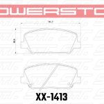 Колодки тормозные 17-1413 PowerStop Z17 передние KIA Ceed GT; OPTIMA; HYUNDAI i30; GENESIS
