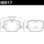 Колодки тормозные HB917N.626 HAWK HP Plus задние BMW 3 G20; TOYOTA SUPRA 2019->