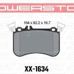 Колодки тормозные 23-1634 PowerStop Z23 переднние MB A45 AMG (W176); CLA 45 AMG (C117); GLA 45