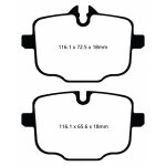 Колодки тормозные DP52089NDX EBC Bluestuff BMW задние BMW M3 G80; M4 G82; M5 F10; M6 F12; X5 G05; X7