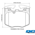Колодки тормозные DC1867P20 DC brakes Street STR.S+, перед BMW 5 G30, 6 G32GT, X3 G01, X4 G02, 7 G11