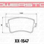 Колодки тормозные 26-1547 PowerStop Z26 задние AUDI RS5; RS7; S7; S6; PORSCHE MACAN