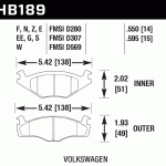 Колодки тормозные HB189D.595 HAWK ER-1
