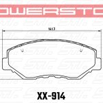 Колодки тормозные 23-914 PowerStop Z23 передние HONDA Accord, CR-V, Pilot; Civic