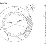 Ротор тормозного диска 378*36mm, DC Brakes DC37836-12D54A, (378*35,5mm)