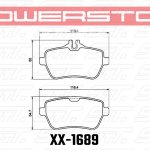 Колодки тормозные 17-1689 PowerStop Z17 задние Mercedes-Benz S-class W222; S-class coupe C217
