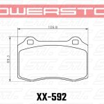 Колодки тормозные 26-592 PowerStop Z26 Brembo тип A, C, F; JBT CM4P1