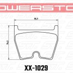 Колодки тормозные 23-1029 PowerStop Z23 передние суппорт Brembo 8 поршней; JBT FB8P (комплект 8 шт)