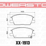 Колодки тормозные 23-1913 PowerStop Z23 передние CHEVROLET MALIBU 2015-> ; EQUINOX 2017->