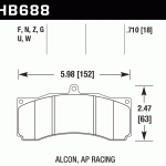 Колодки тормозные HB688D.710 HAWK ER-1 PROMA 6 порш, AP Racing, Stop Tech, JBT, Alcon, XYZ