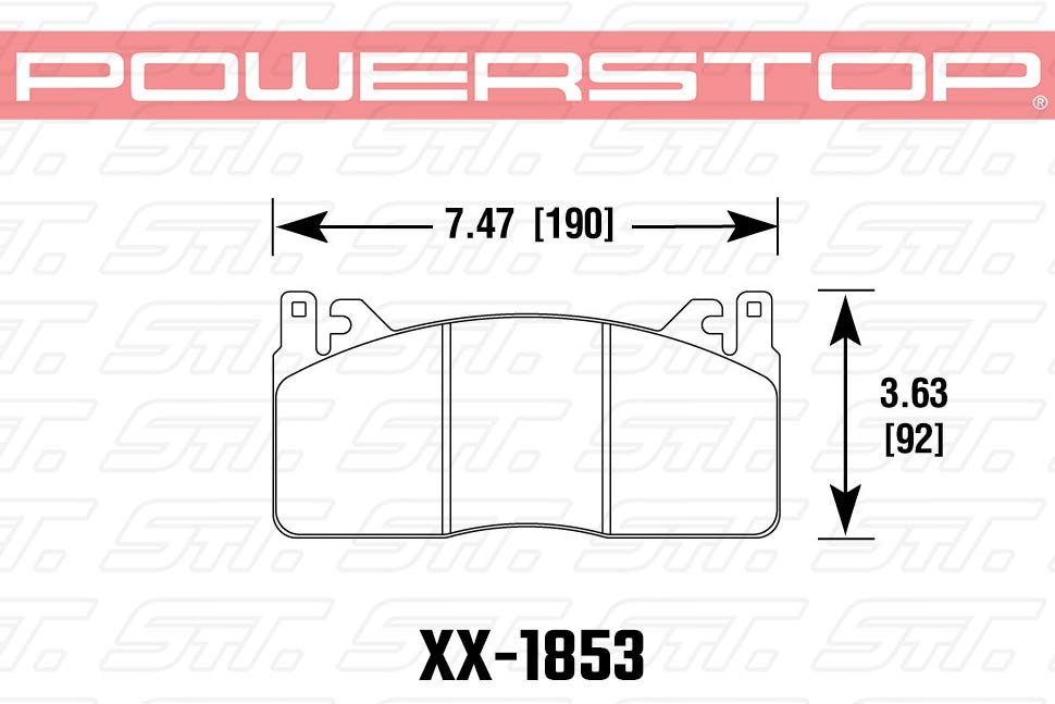 Колодки тормозные 36-1853 PowerStop Z36 перед Mustang Shelby GT350 2015->