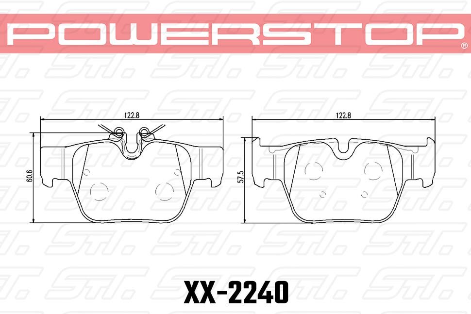 Колодки тормозные 23-2240 PowerStop Z23 задние BMW 1 F40; X2 F39; MINI COUNTRYMAN F60; CLUBMAN F54