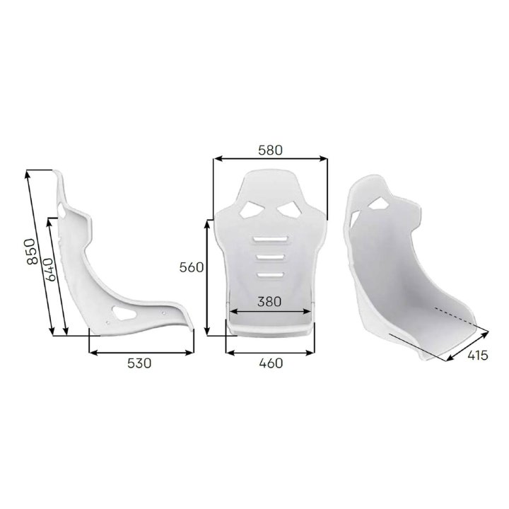 Спортивный ковш с омологацией OMP RT (FIA 8855-1999)