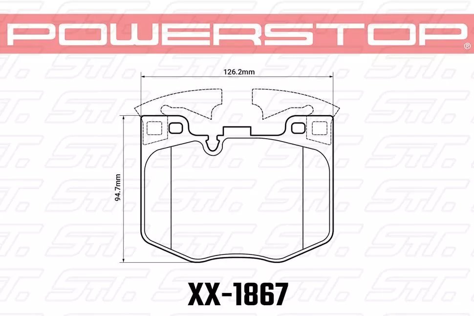 Колодки тормозные 36-1867 PowerStop Z36 перед BMW 5 G30, 6 G32GT, X3 G01, X4 G02, 7 G11
