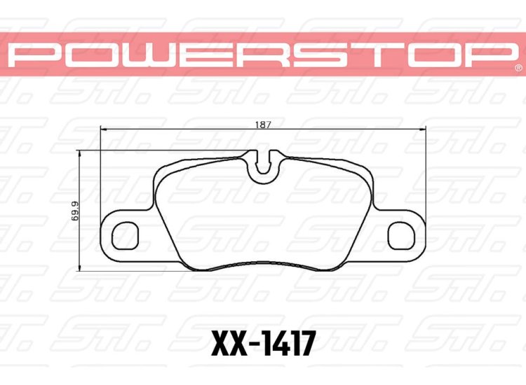 Колодки тормозные 26-1417 PowerStop Z26 задние 911 (991) Carrera 2011-> Panamera 2009->