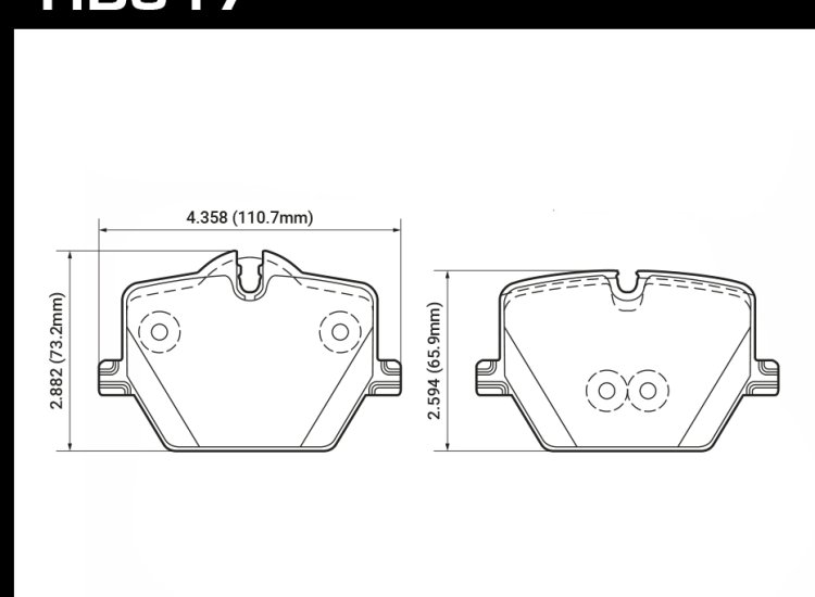 Колодки тормозные HB917W.626 HAWK DTC-30