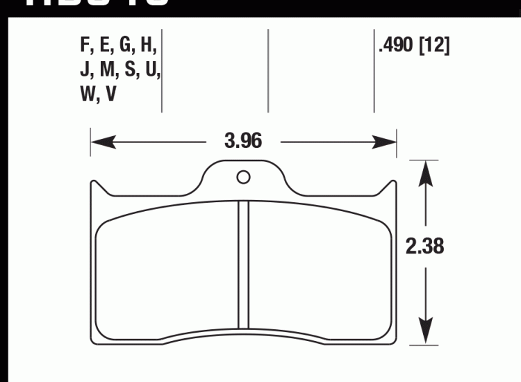 Колодки тормозные HB540D.490 HAWK ER-1 WILWOOD 7112, Forged Dynalite; Polished Billet Dynalite