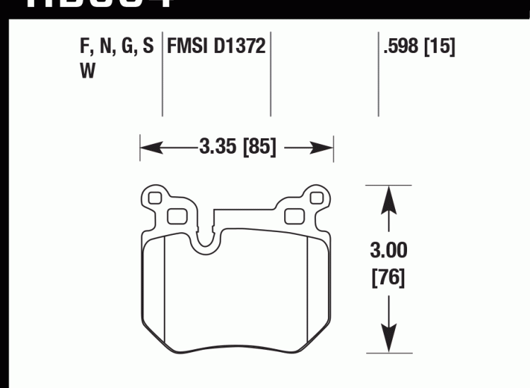 Колодки тормозные HB604D.598 HAWK ER-1
