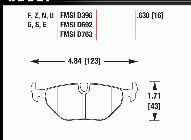Колодки тормозные HB227D.630 HAWK ER-1