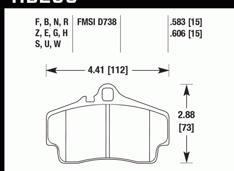 Колодки тормозные HB290D.606 HAWK ER-1