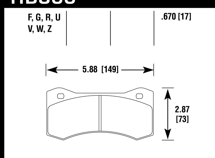 Колодки тормозные HB800U.670 HAWK DTC-70 Willwod 6617